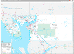 Punta Gorda Metro Area Wall Map Premium Style 2026